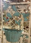 Dbl Tin Hummingbird Basket