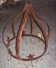 Round Pot Rack with Cut out Stars