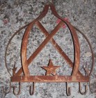 1/2 Round Pot Rack with Cut out Stars