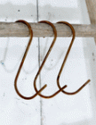 Pkg. 25 Solid Steel 6in Hooks